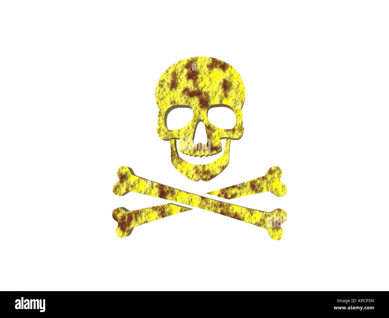 Skull contours exposed Stock Photo