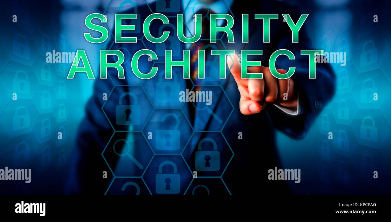 Employer Pushing SECURITY ARCHITECT Stock Photo