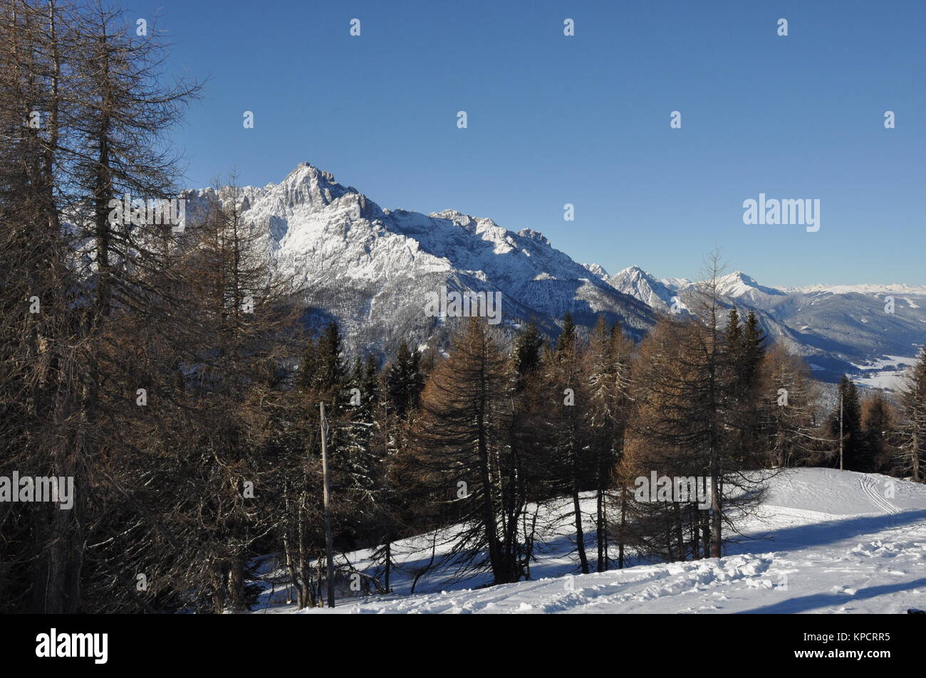 italy,south tyrol,dolomites,sexten,sexten dolomites,helm,innichen,winter sports Stock Photo