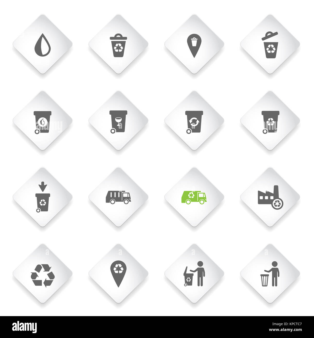 Garbage simply icons Stock Photo - Alamy