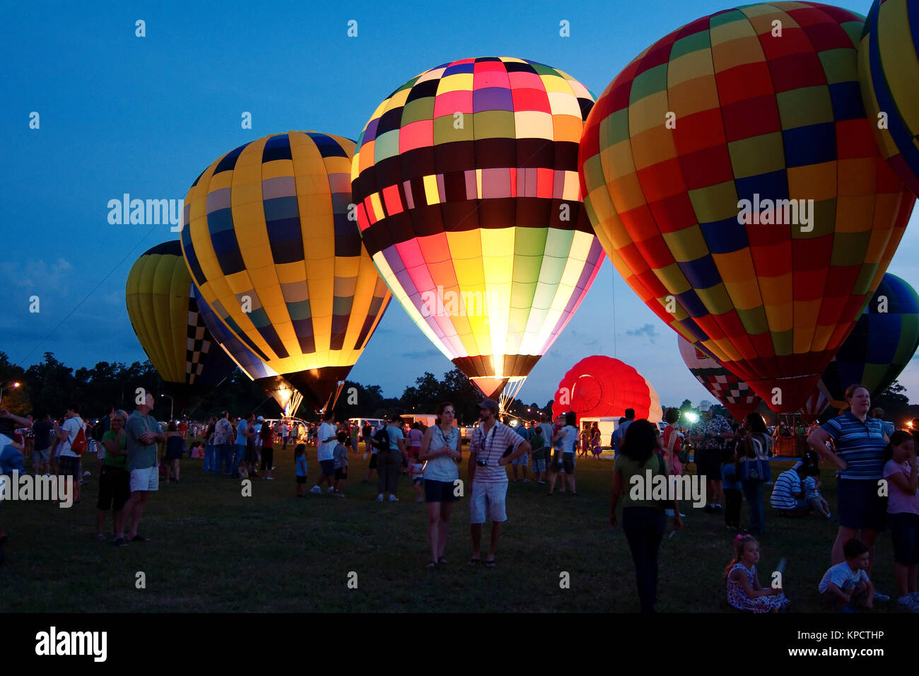 Baton Rouge, Louisiana, USA 2010 People prepare for the glowing of