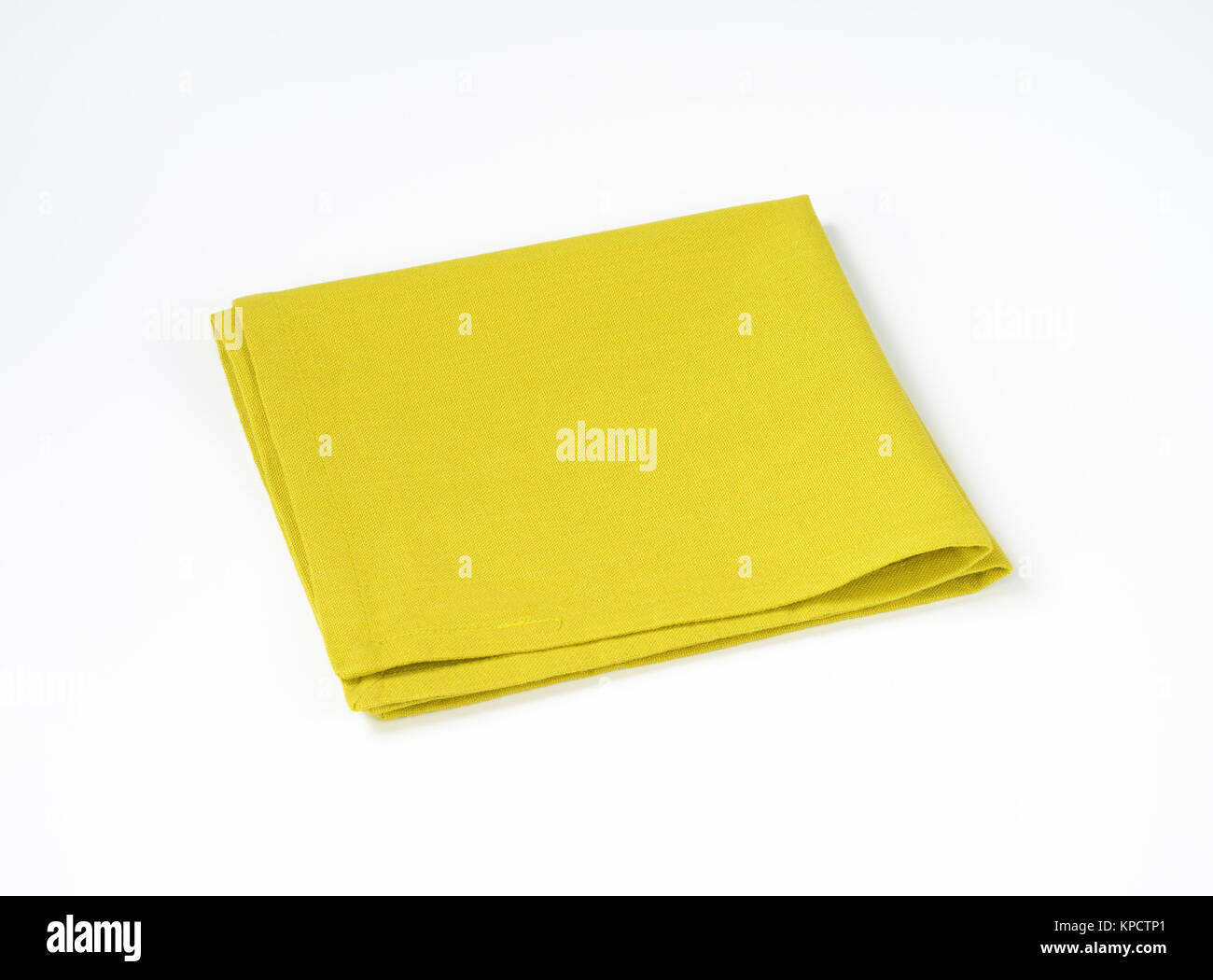 Green folded napkin Stock Photo Alamy