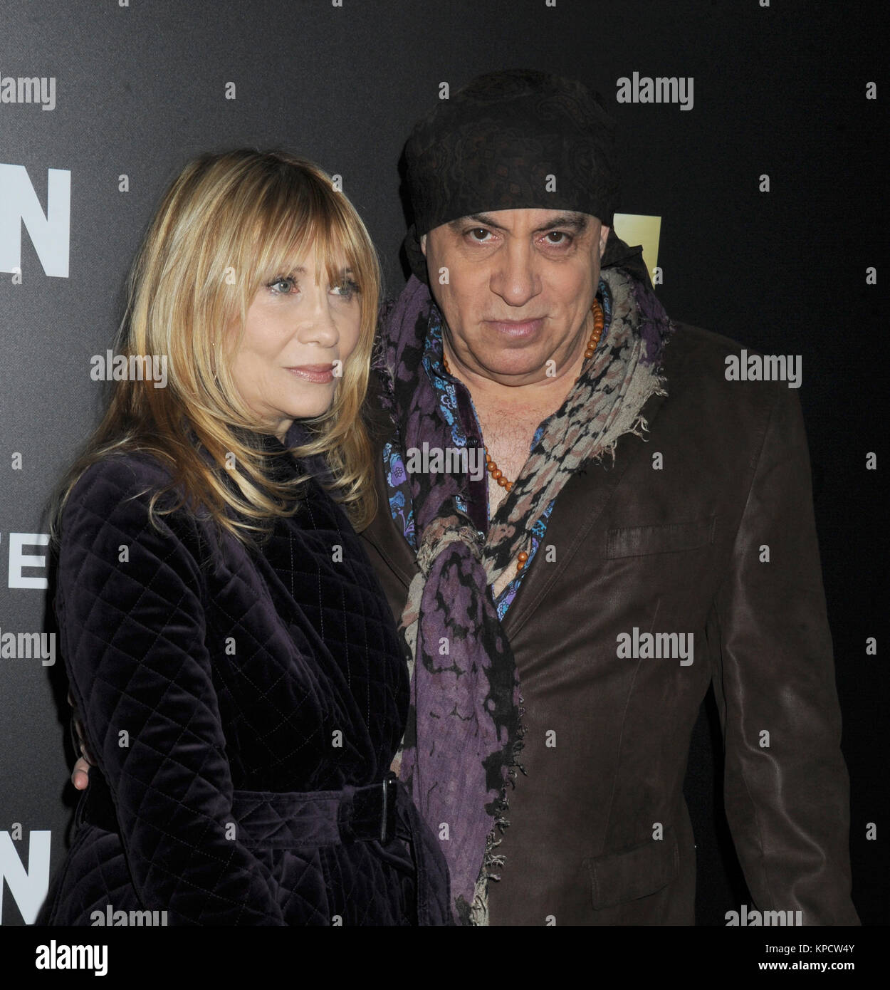 NEW YORK, NY - MARCH 22: Steven Van Zandt, Maureen Van Zandt  attends the 'Mad Men' New York special screening at The Museum of Modern Art on March 22, 2015 in New York City.    People:  Steven Van Zandt, Maureen Van Zandt Stock Photo