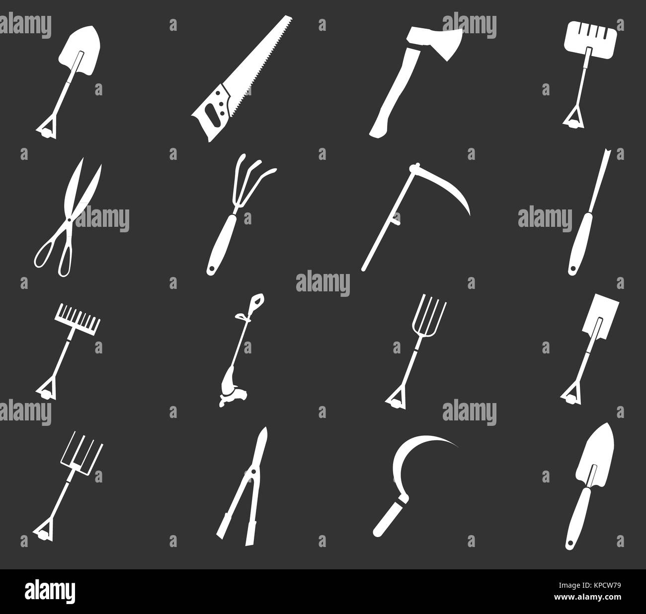 Gardening tools collection Stock Photo Alamy