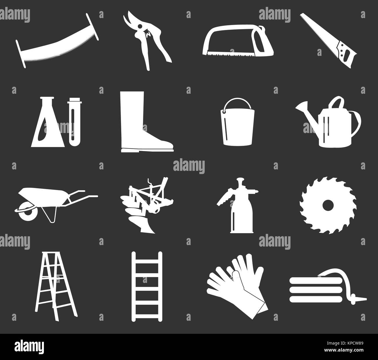 Gardening tools collection Stock Photo Alamy