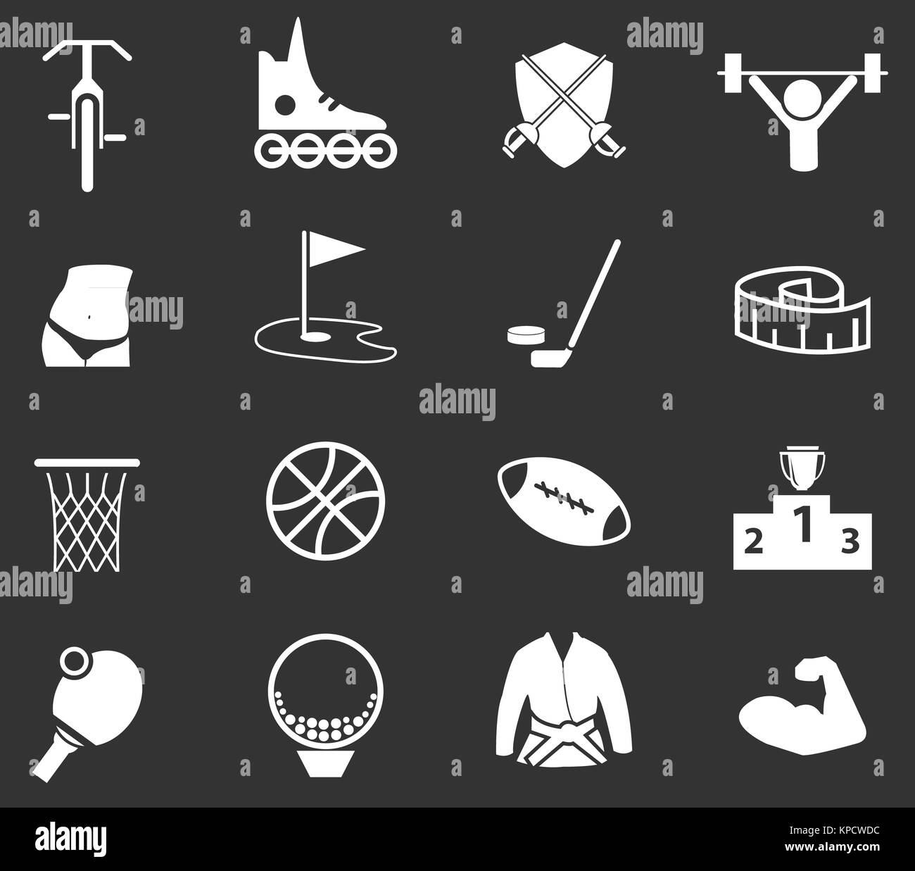 Sports icons set Stock Photo Alamy