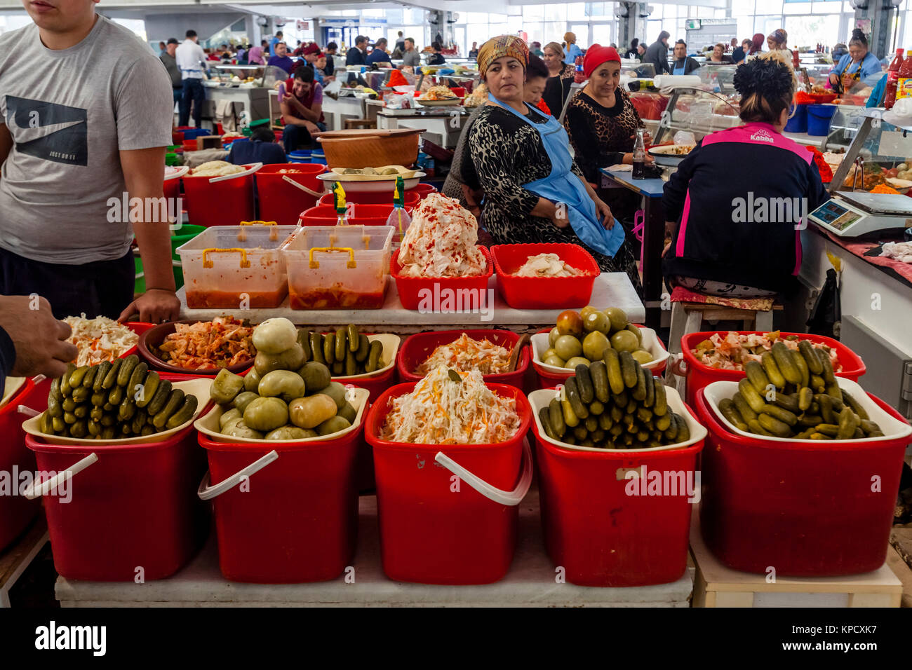 Pickled Vegetables For Sale At The Chorsu Bazaar, Tashkent, Uzbekistan