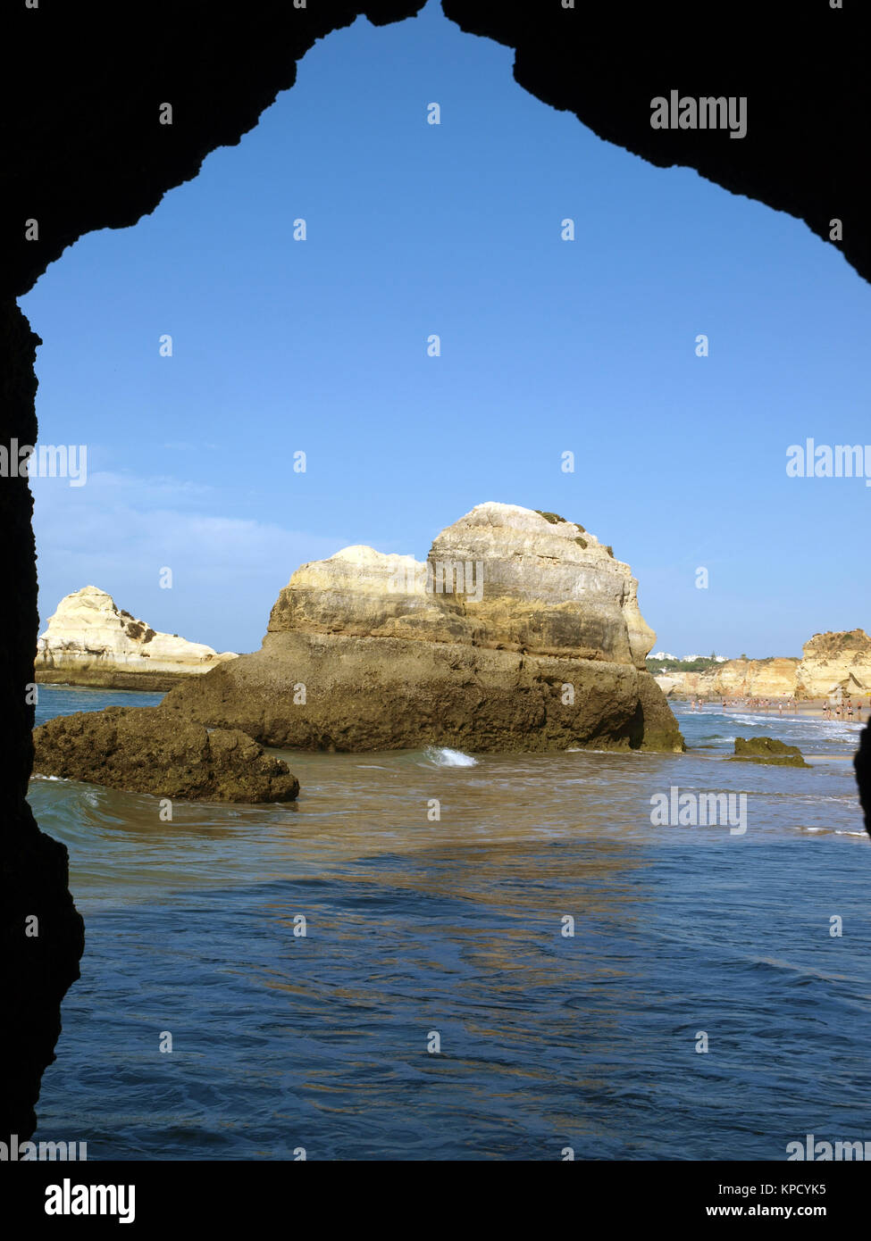 Colorful rock cliffs of the Algarve in Portugal Stock Photo - Alamy