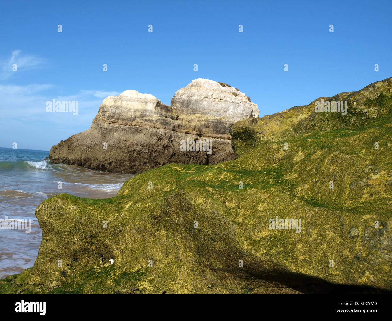 Colorful rock cliffs of the Algarve in Portugal Stock Photo - Alamy