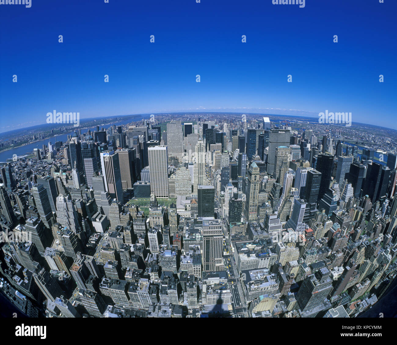 【額入り】MIDTOWN MANHATTAN 鳥瞰図 1999 HISTORICAL MIDTOWN SKYLINE MANHATTAN NEW YORK CITY USA Stock