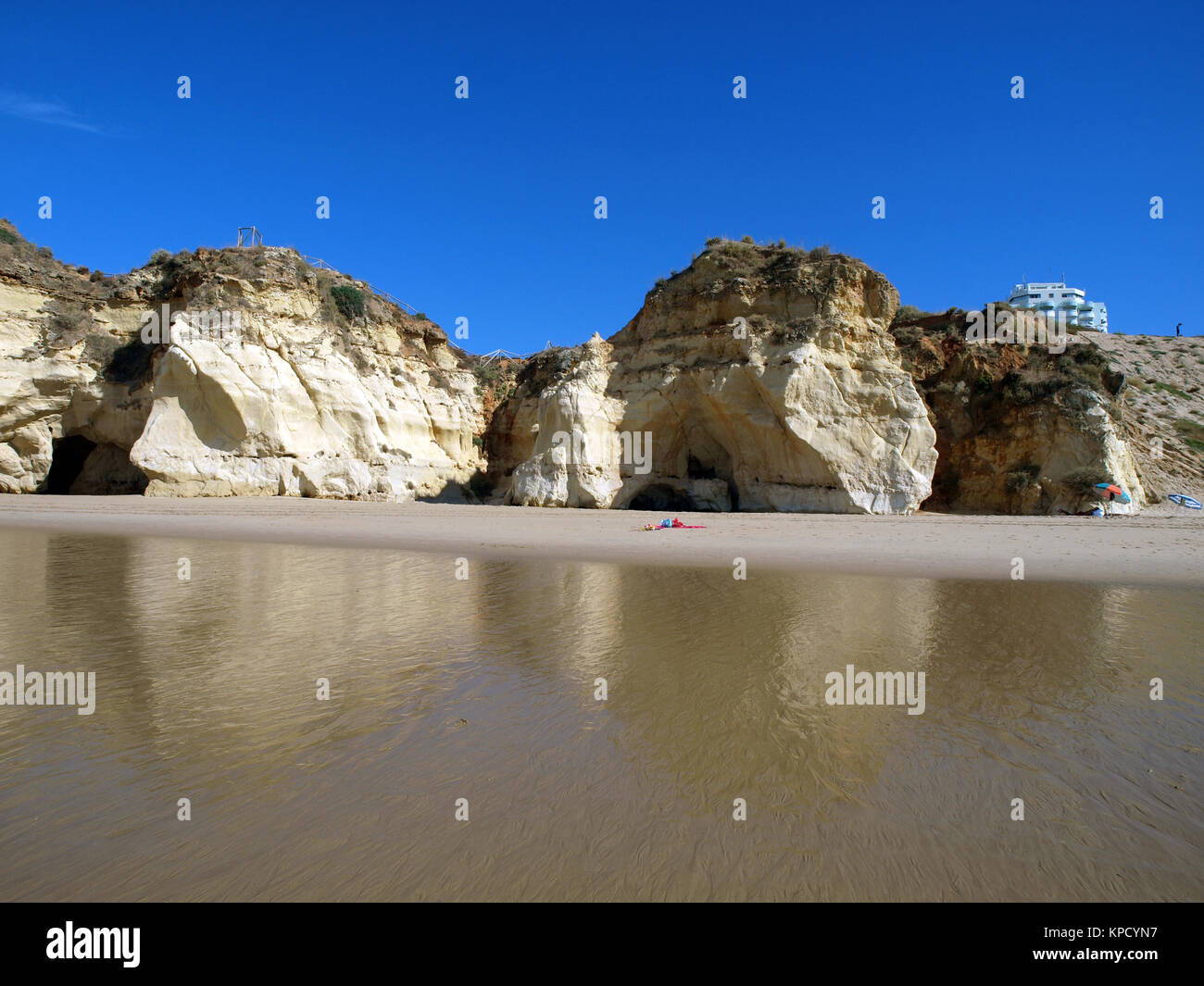 Colorful rock cliffs of the Algarve in Portugal Stock Photo - Alamy
