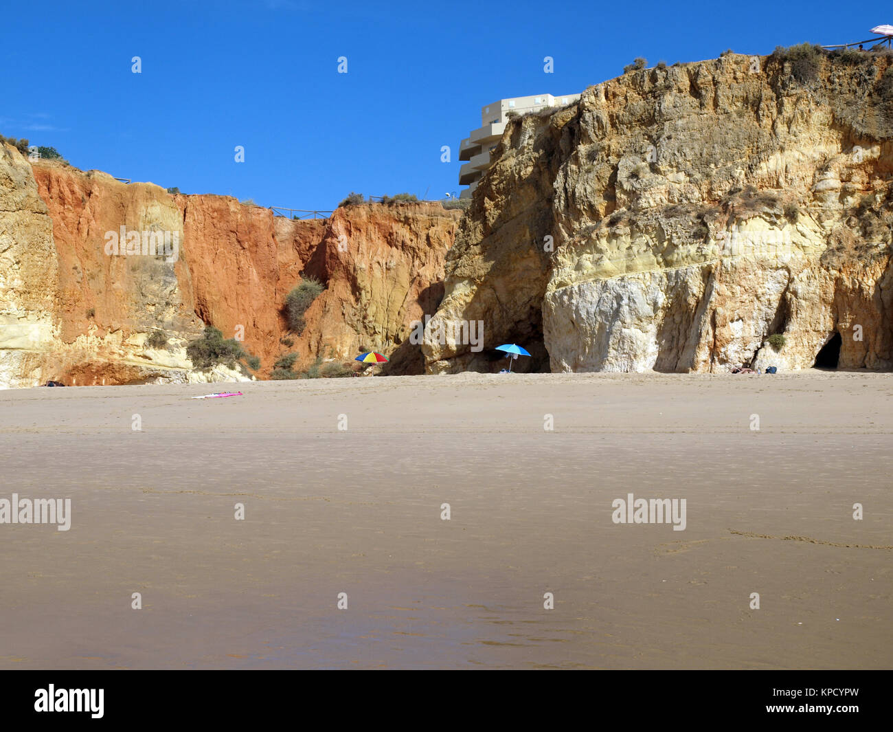 Colorful rock cliffs of the Algarve in Portugal Stock Photo - Alamy