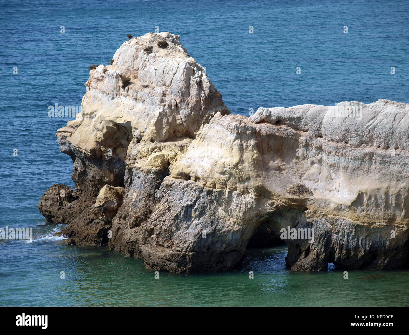 Colorful rock cliffs of the Algarve in Portugal Stock Photo - Alamy