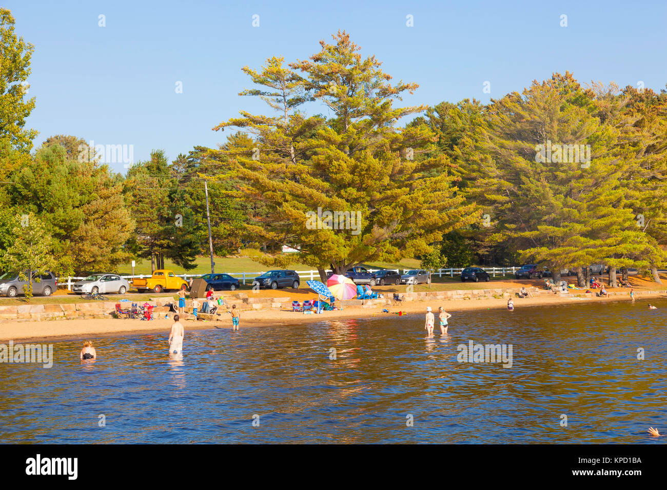 Dwight Beach on Lake of Bays in Northern Ontario near Algonquin Park and Huntsville in Ontario,Canada,North America Stock Photo