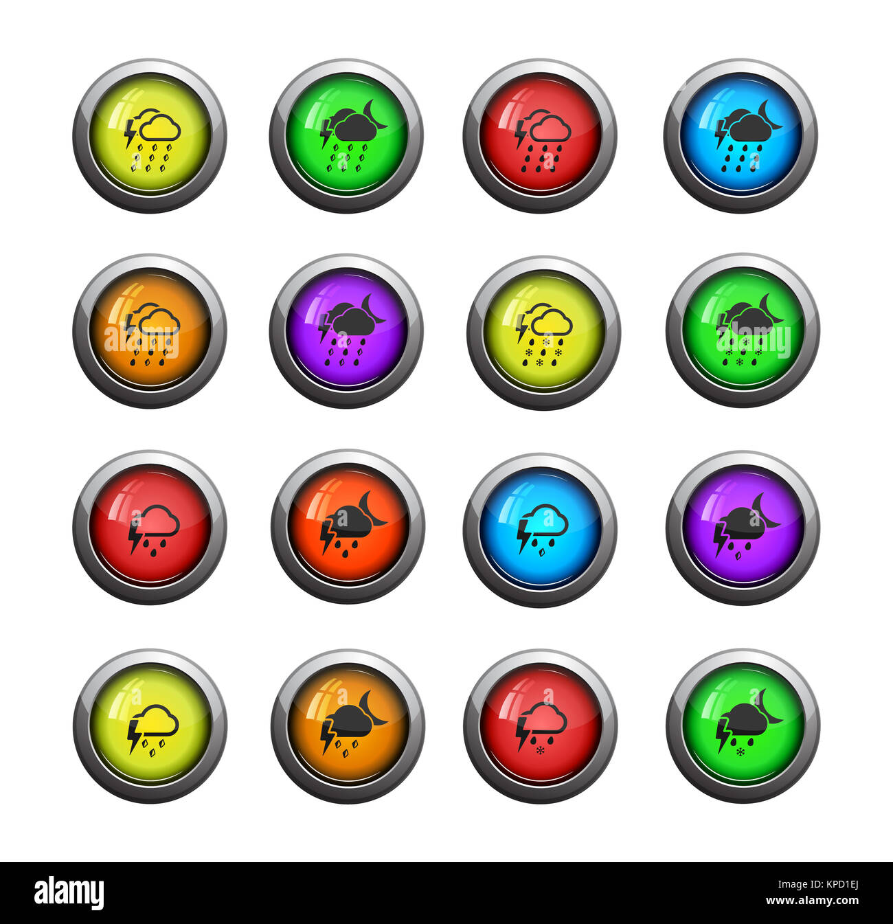 Weather simple vector icons Stock Photo - Alamy