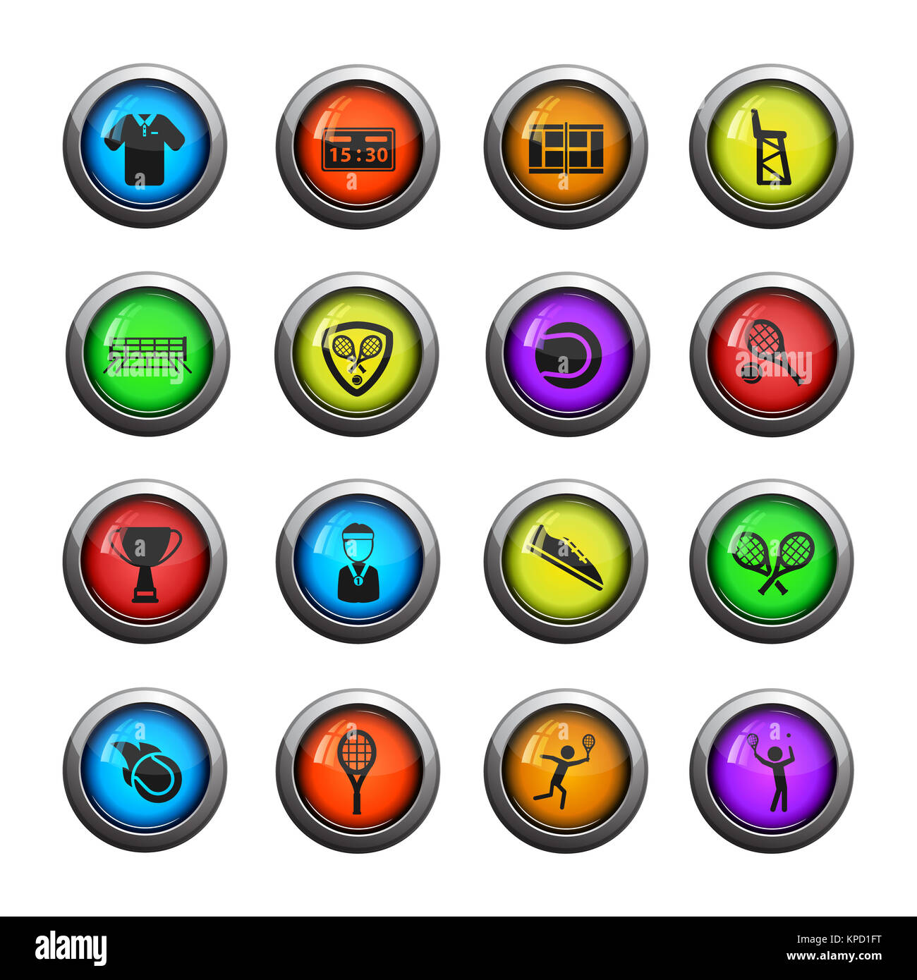 Tennis simply icons Stock Photo - Alamy