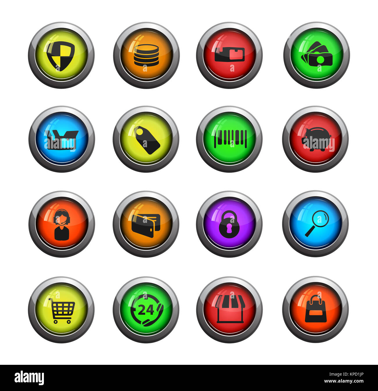 E-commerce simply icons Stock Photo - Alamy