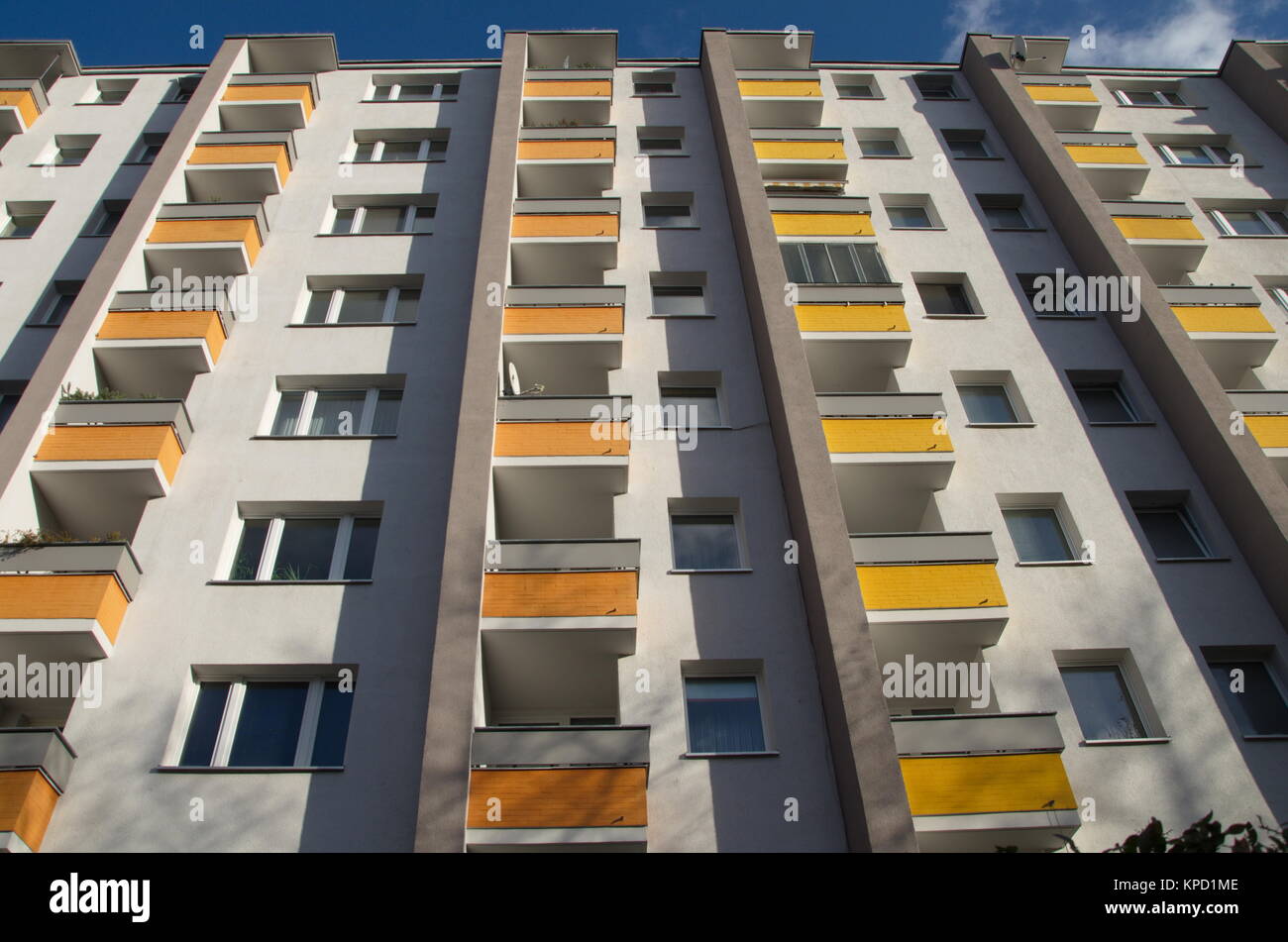 balconies in gropiusstadt Stock Photo
