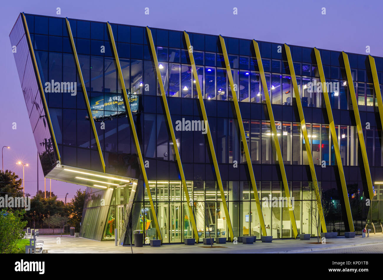 Exterior of El Centro location of Northeastern Illinois University, designed by JGMA. Stock Photo