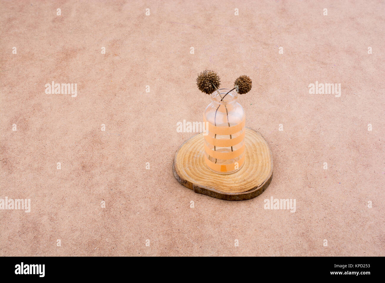 Empty bottle with two pods in it Stock Photo - Alamy
