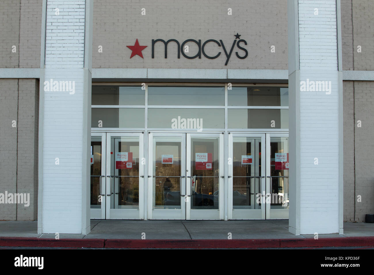 Harrisburg, PA January 1, 2017 Macy's store entrance. Macy's is a