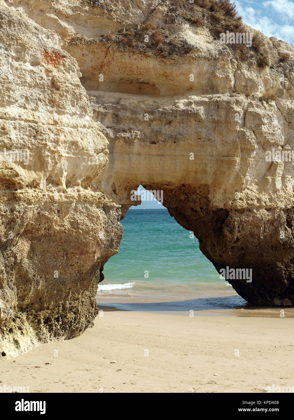 Colorful rock cliffs of the Algarve in Portugal Stock Photo - Alamy