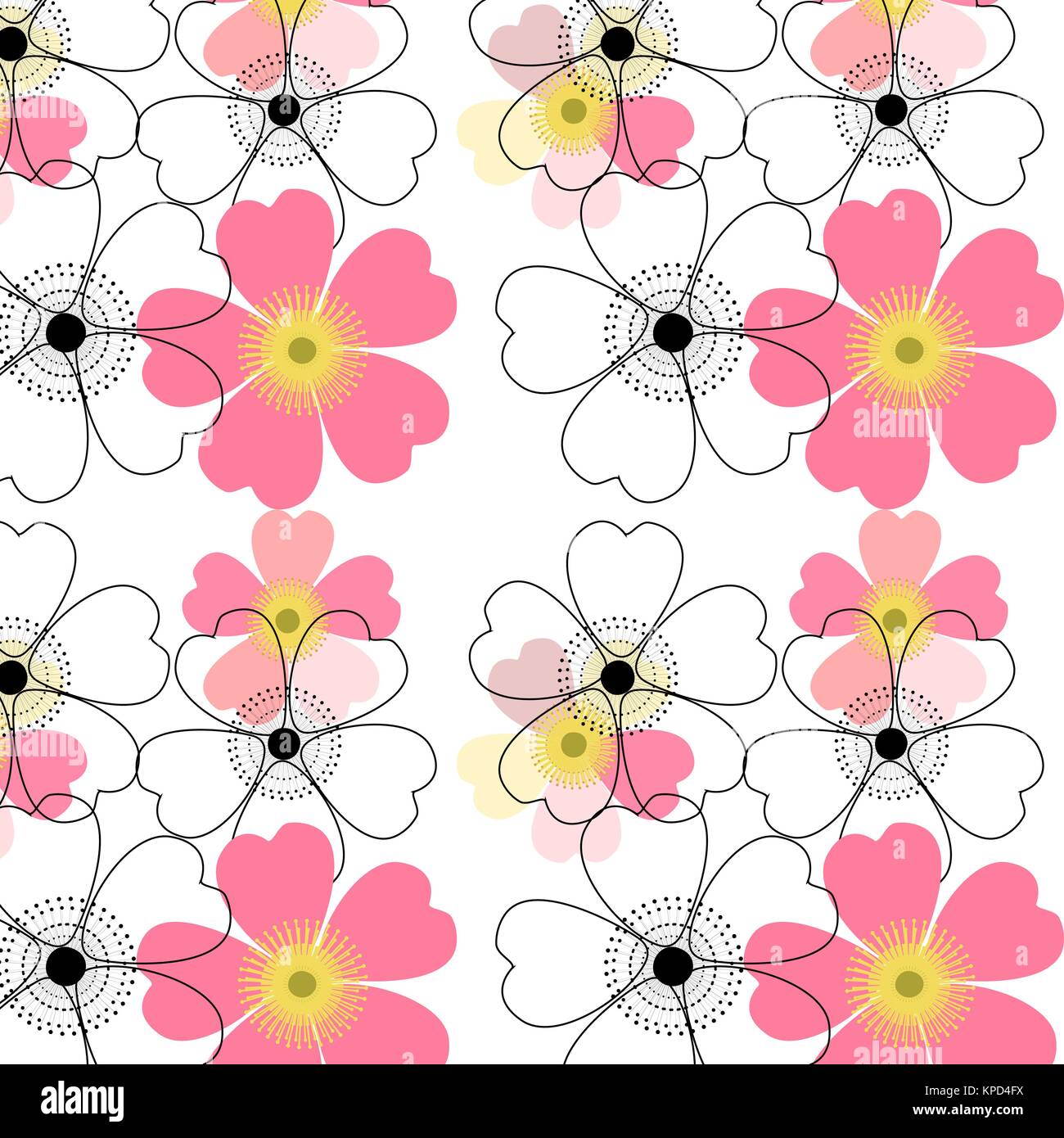 A romantic floral background. Flower. Japanese daisies Stock Vector