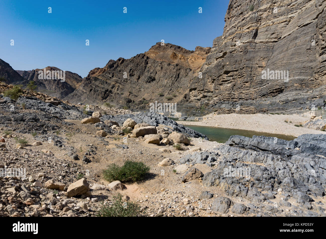 Colorful rocks in Wadi Bani Khalid near Muscat, Oman Stock Photo Alamy