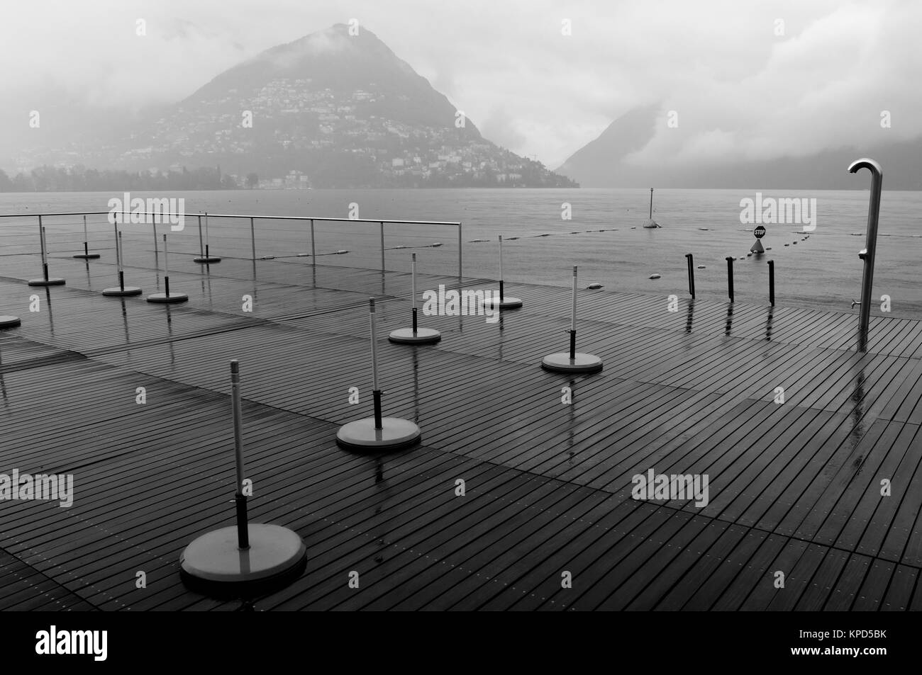 Lugano lake landscape Stock Photo