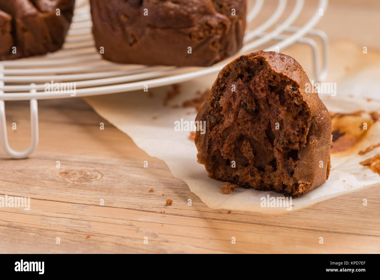 Baked chocolate muffins Stock Photo - Alamy