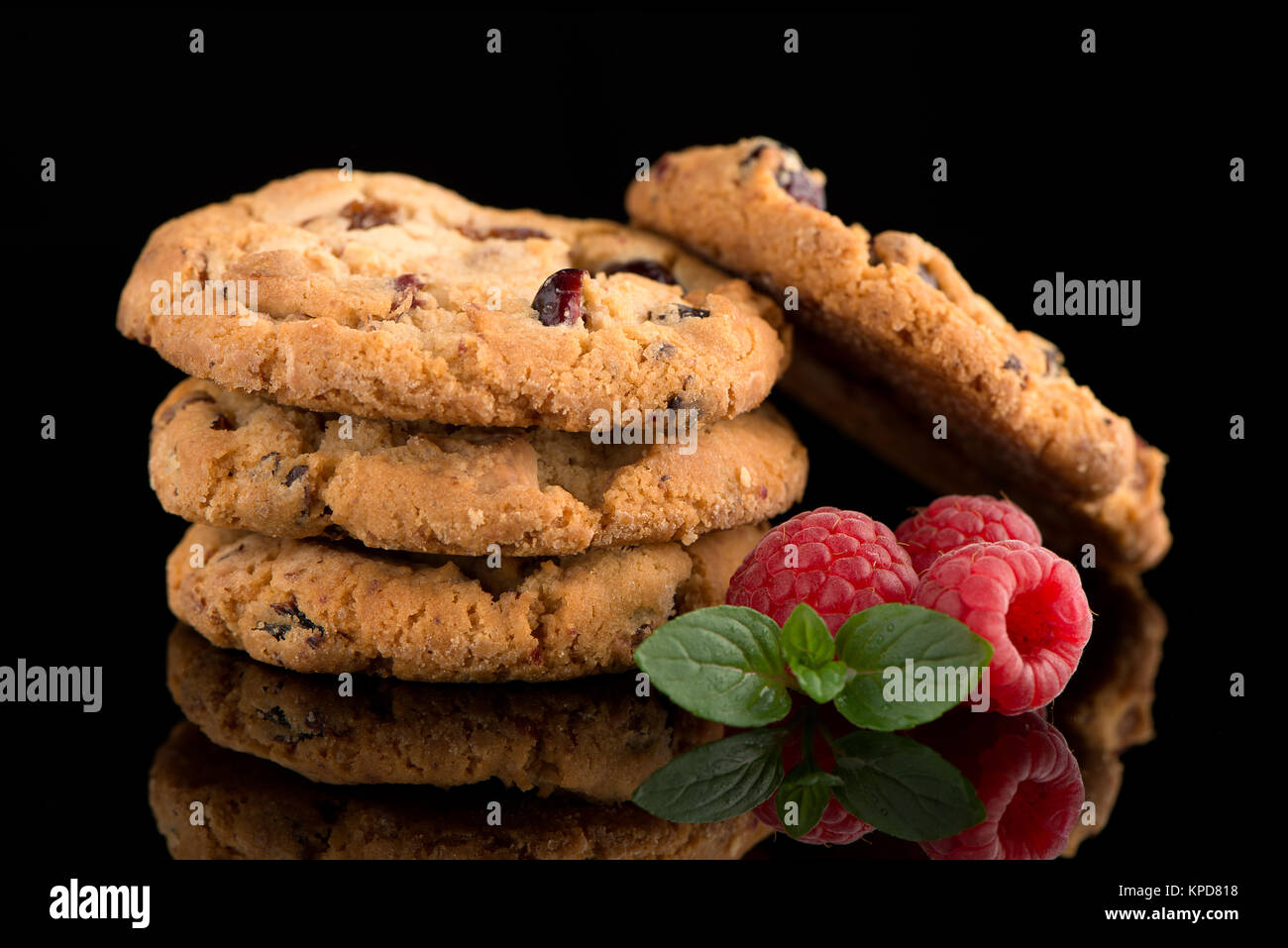 Dried fruits chip cookies Stock Photo Alamy
