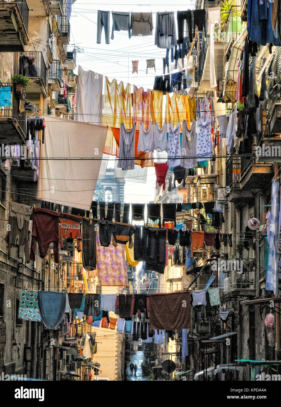 laundry Napoli, panni stesi Stock Photo