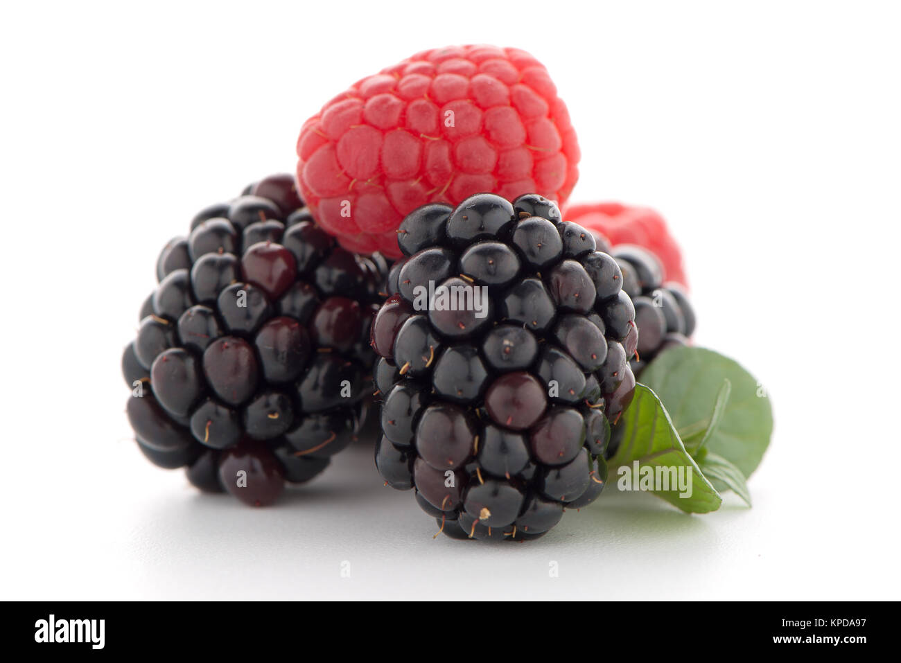 Raspberry with blackberry Stock Photo Alamy