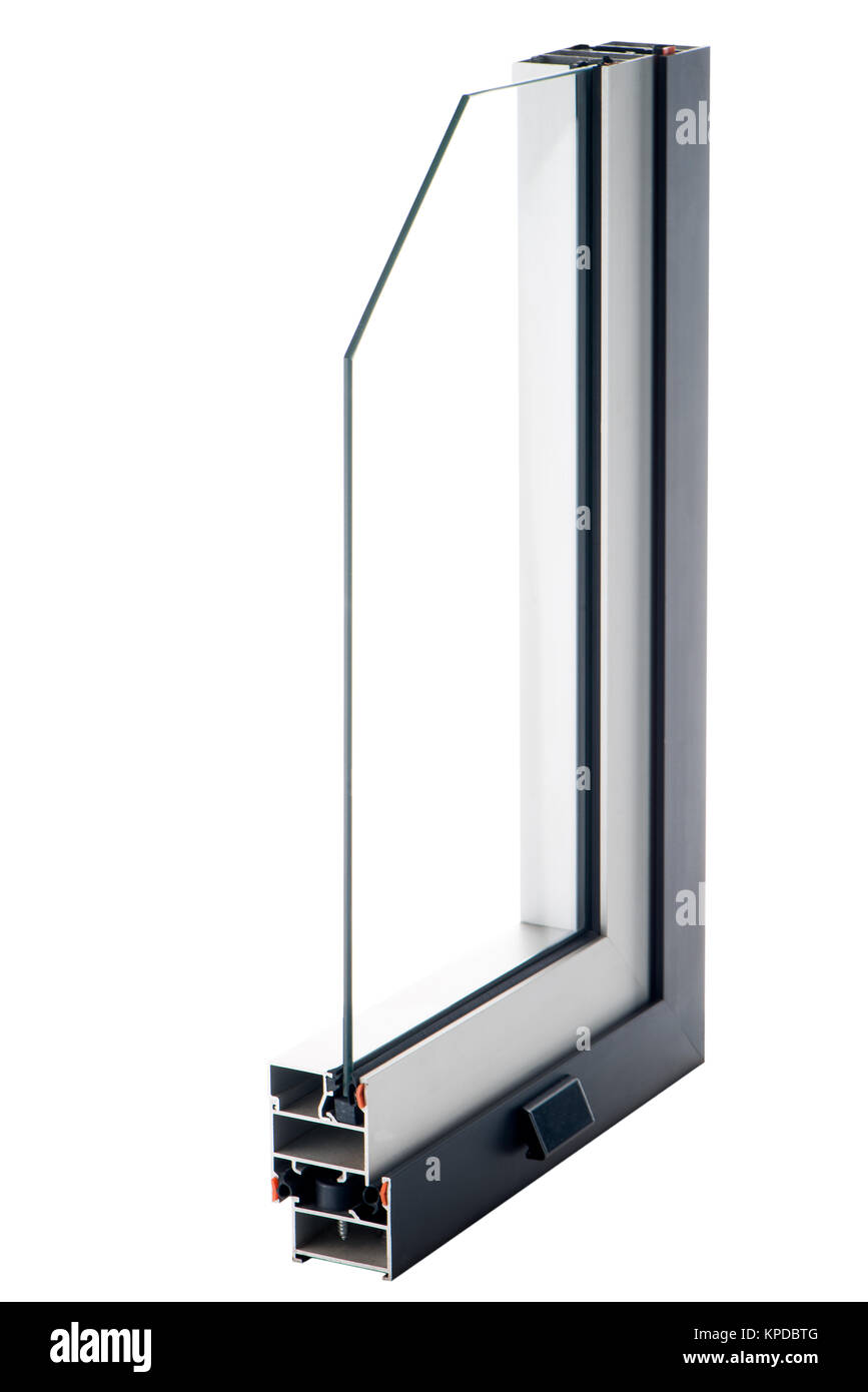 Aluminium window sample Stock Photo - Alamy