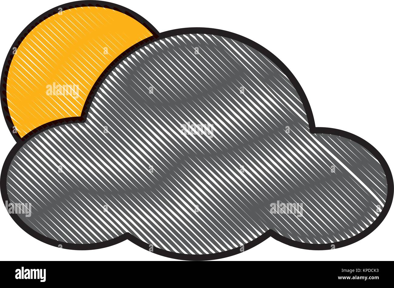 Sun and cloud weather symbol icon vector illustration graphic design ...