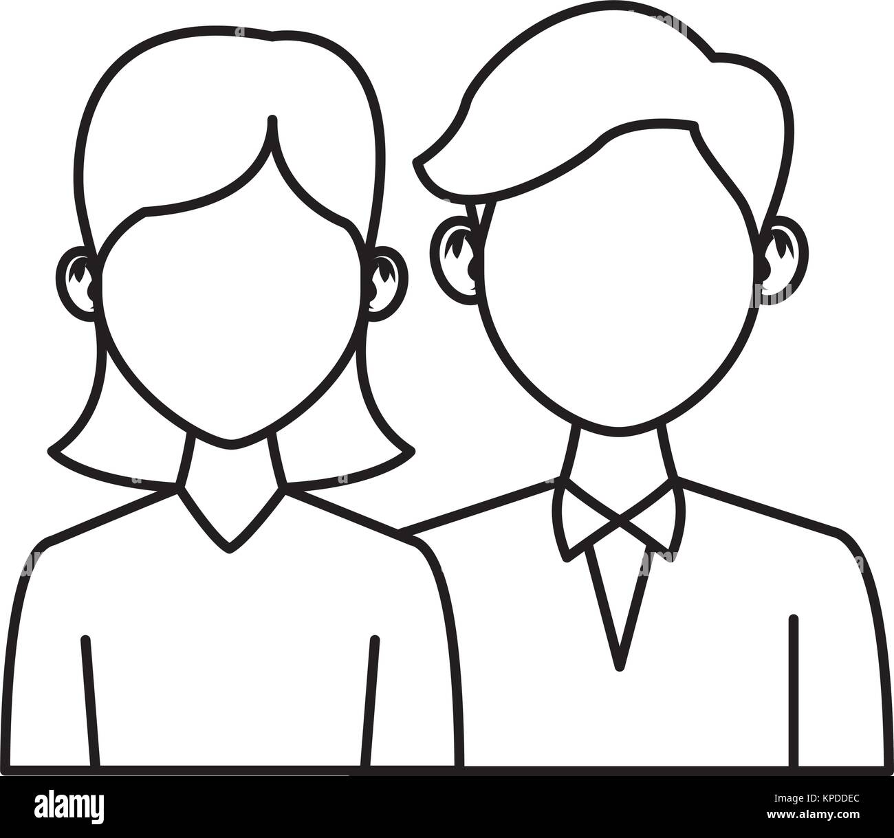Elegant couple avatar cartoon Stock Vector Image & Art - Alamy