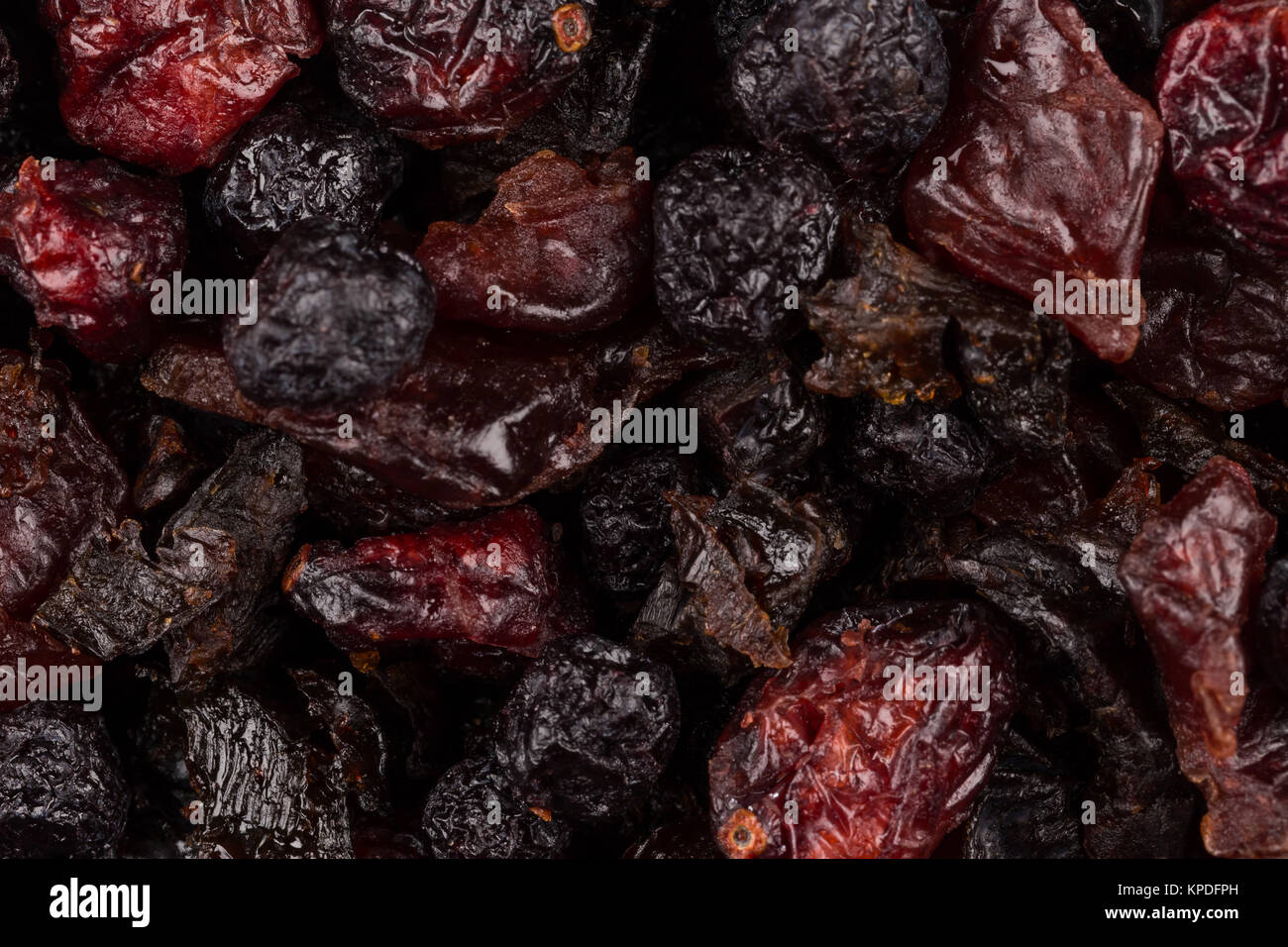 Dried cranberries, cherries and blueberries Stock Photo Alamy