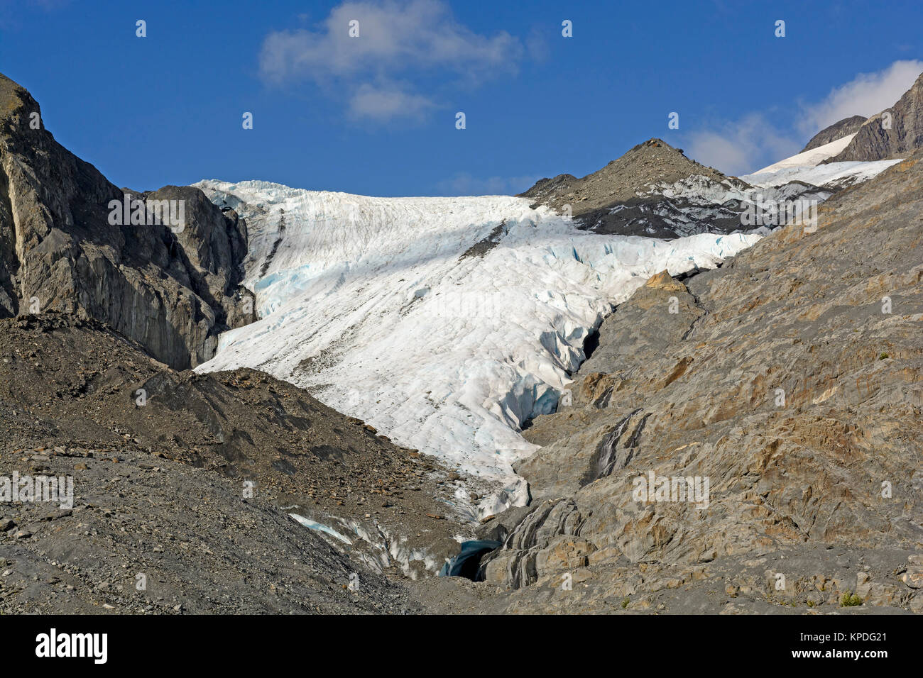 Worthington Glacier Coming out of the Mountains near Valdez, Alaska