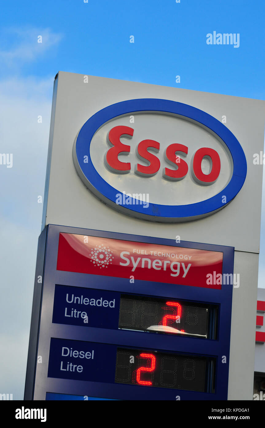 Esso Garage UK Stock Photo Alamy