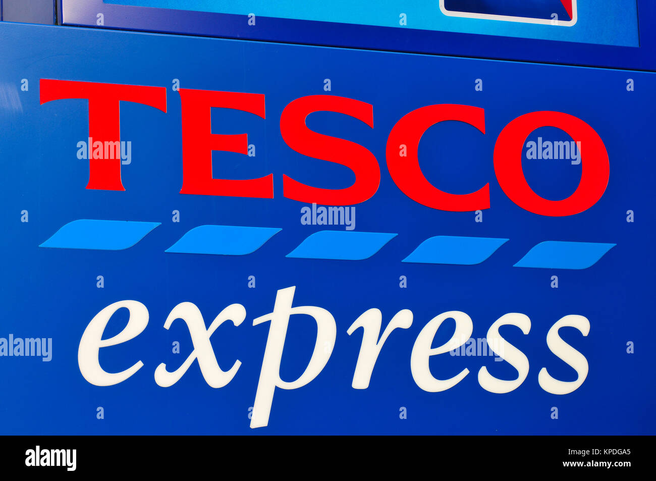 Tesco Express brand and logo Stock Photo