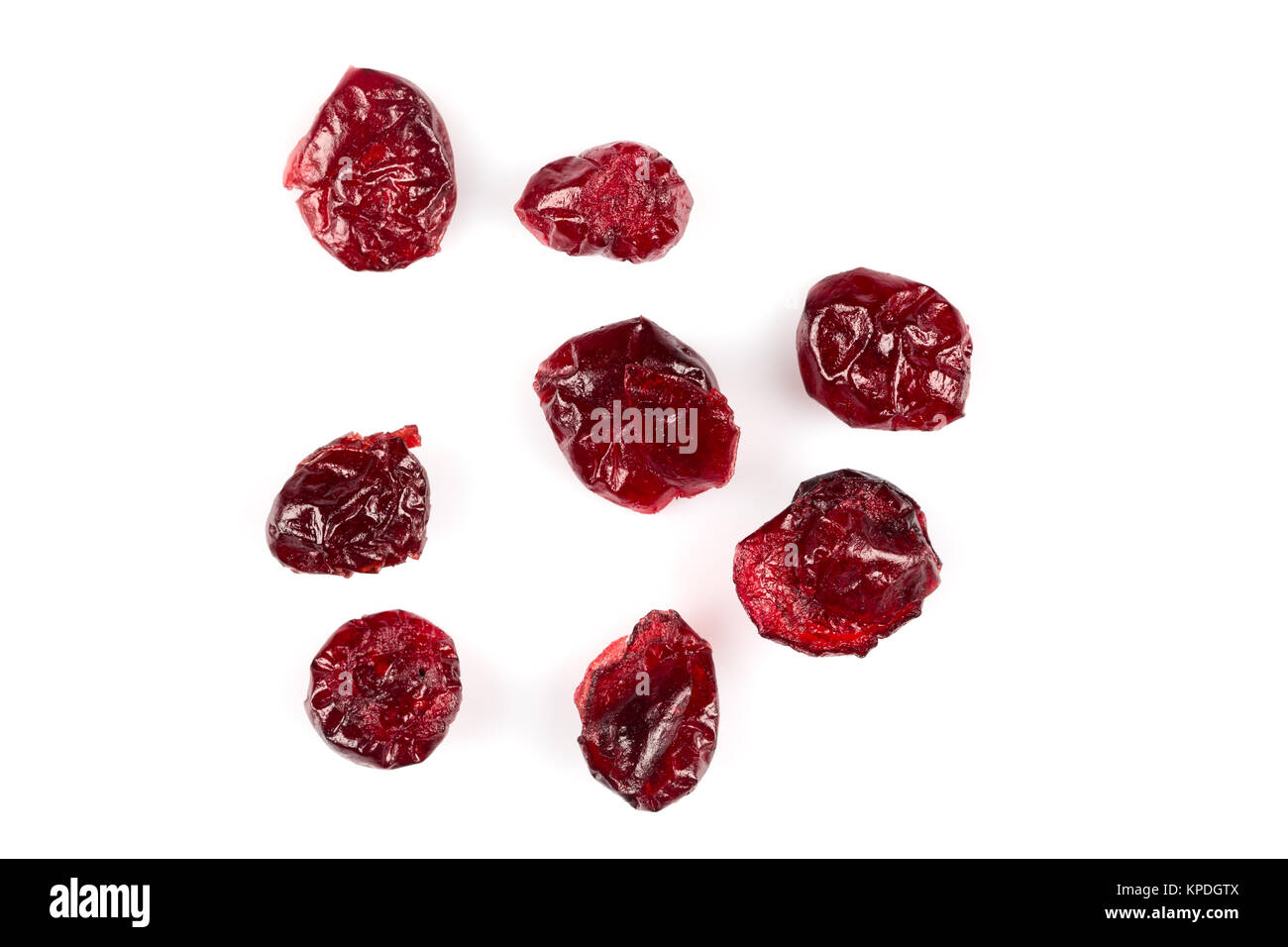 Dried cranberries on white Stock Photo Alamy