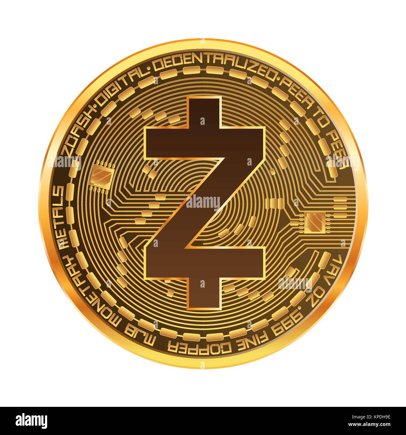 Crypto currency zcash golden symbol Stock Vector Image & Art - Alamy