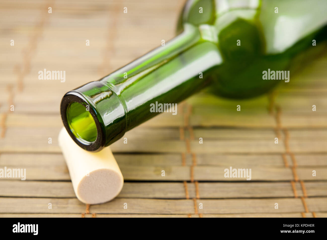 empty wine bottle with cork Stock Photo Alamy