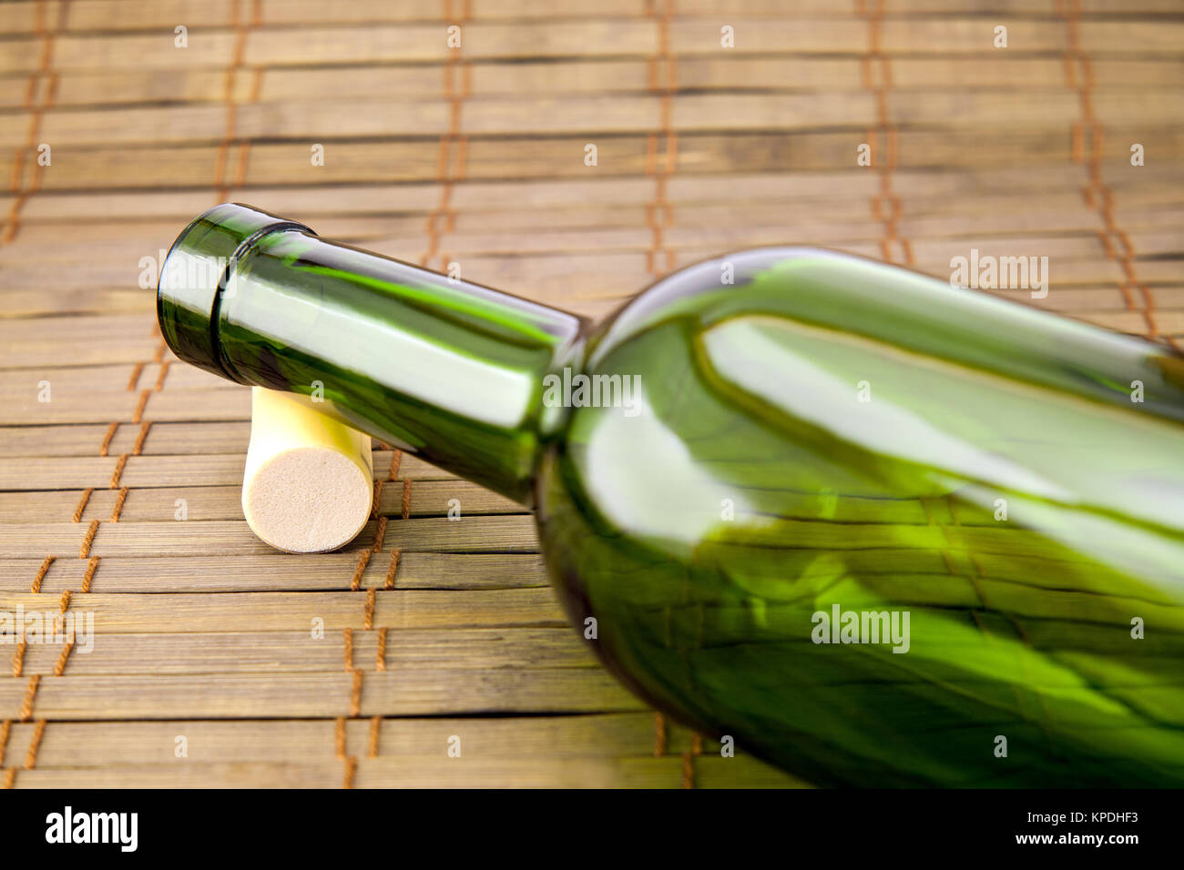 empty wine bottle with cork Stock Photo Alamy