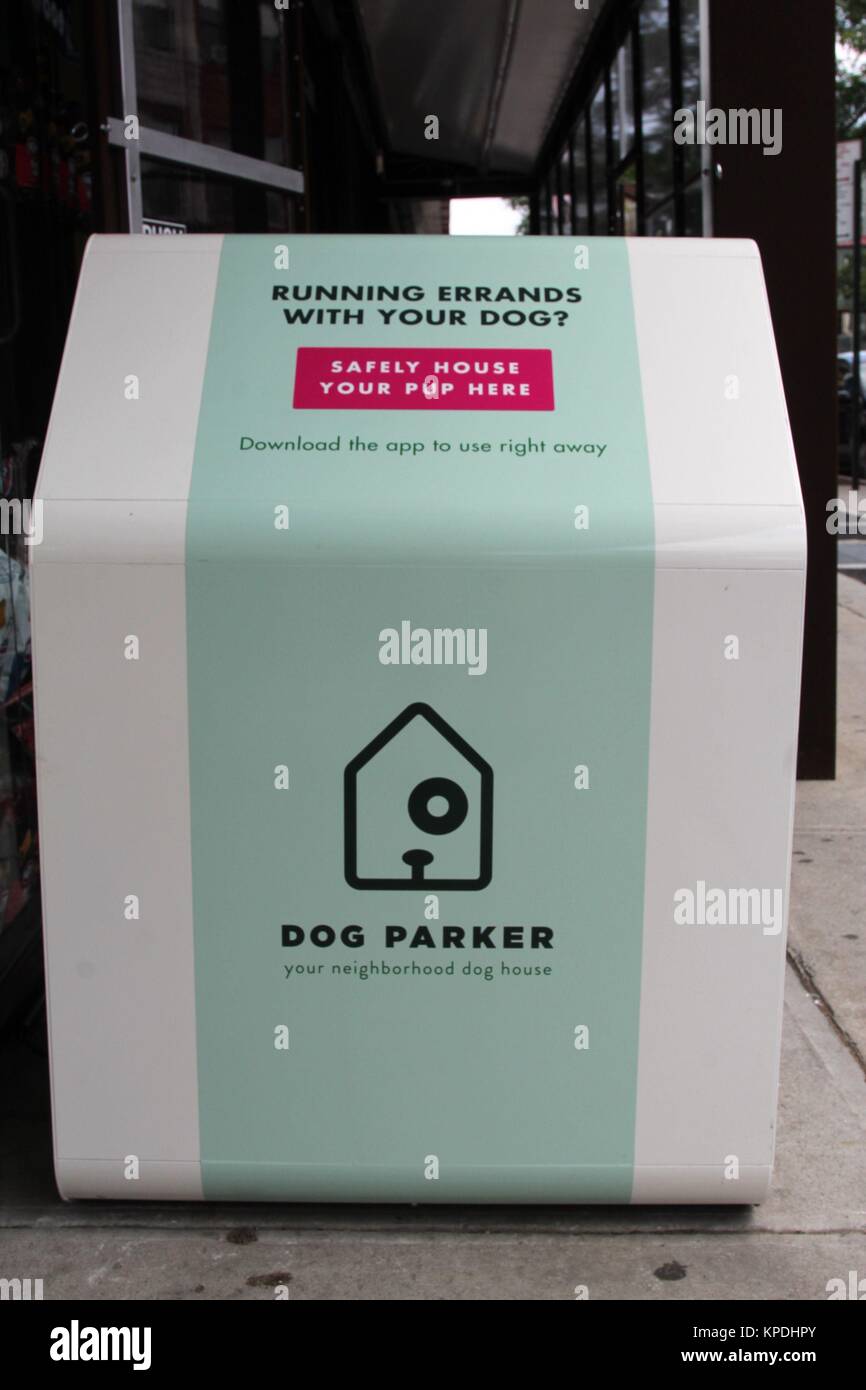 Shared Dog House for Shoppers, New York USA Stock Photo Alamy