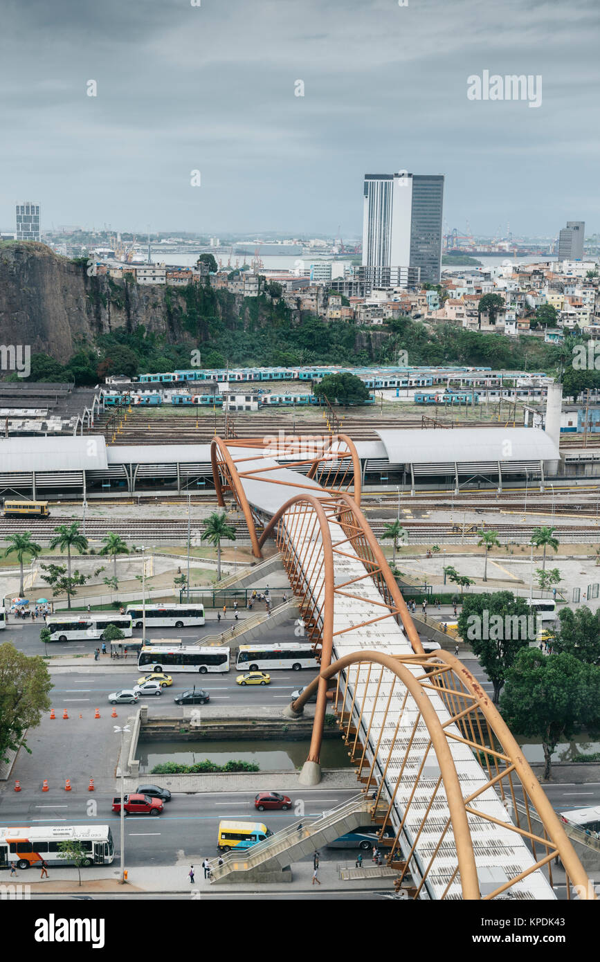 Busy Avenida Presidente Vargas in Downtown Rio de Janeiro, Brazil overlooking Guanabara Bay Busy Avenida Presidente Vargas in Downtown Rio de Janeiro, Brazil overlooking Guanabara Bay