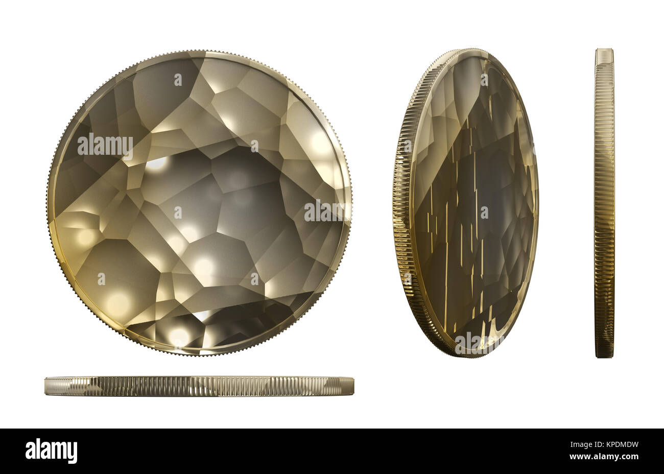 raw gold coin three dimension Stock Photo Alamy