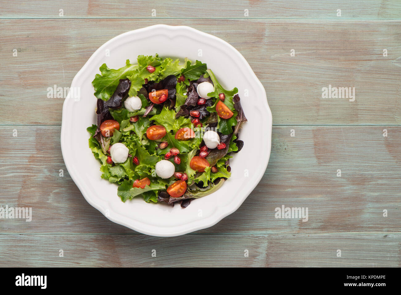 Green salad on plate Stock Photo Alamy