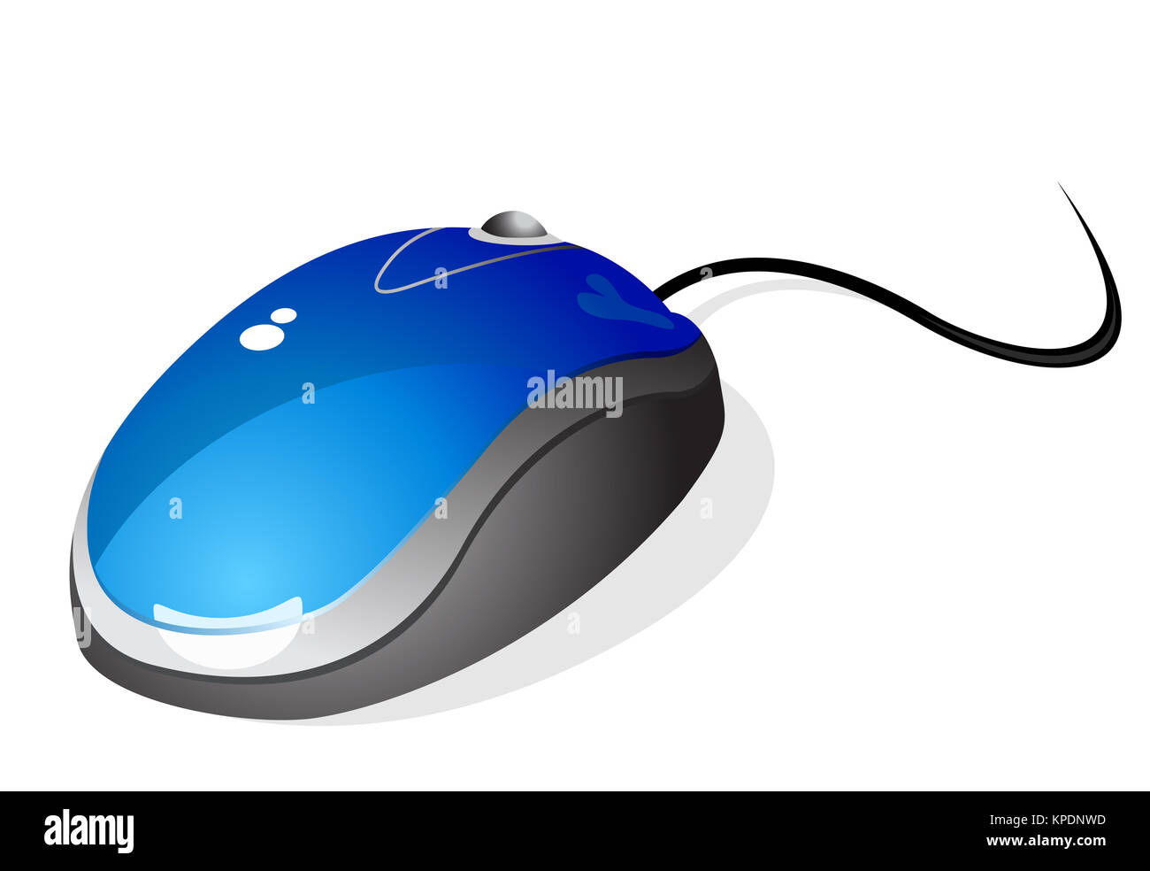 Blue computer mouse vector illustration Stock Photo Alamy