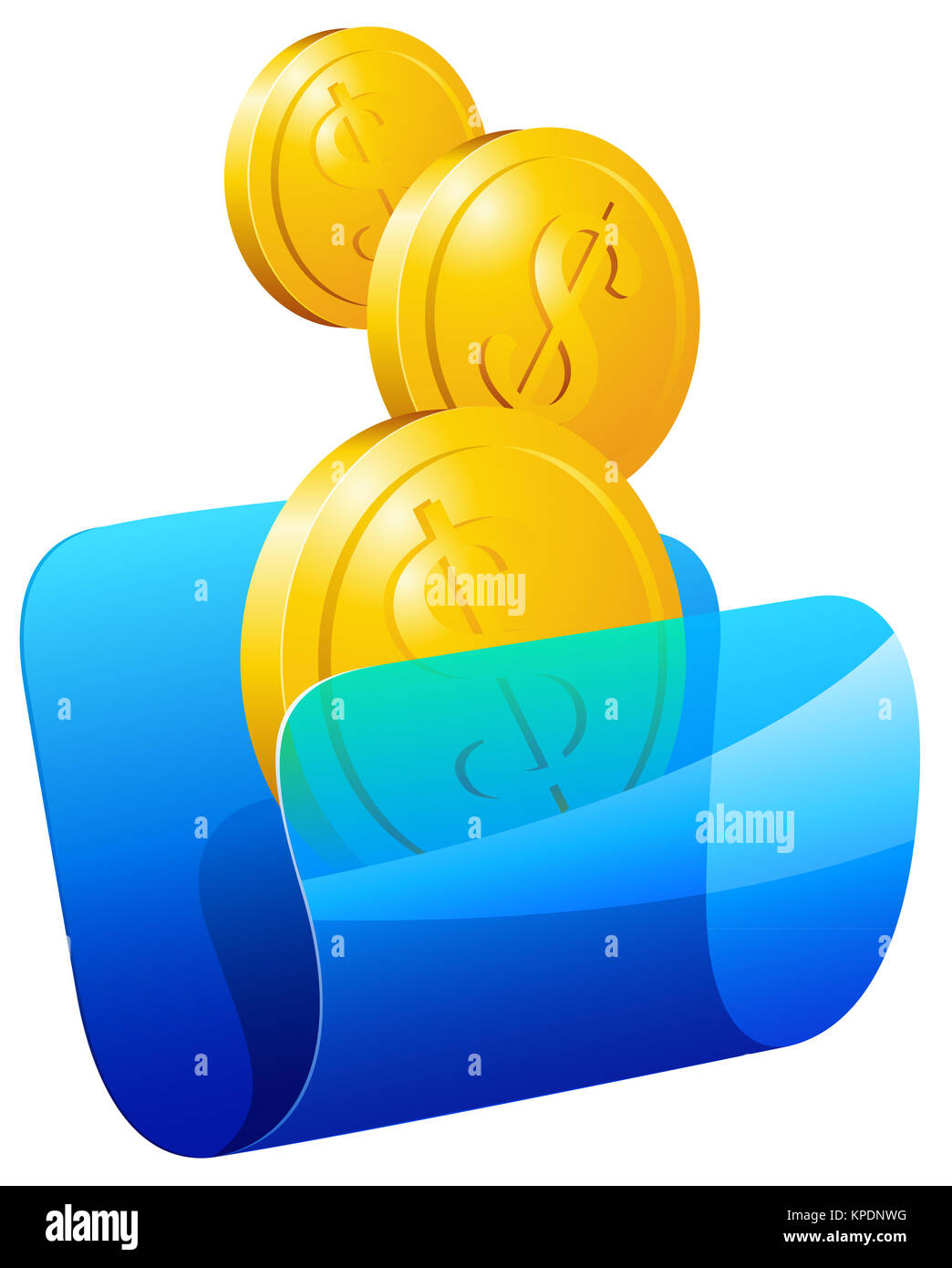 Transparent folder with money Stock Photo - Alamy